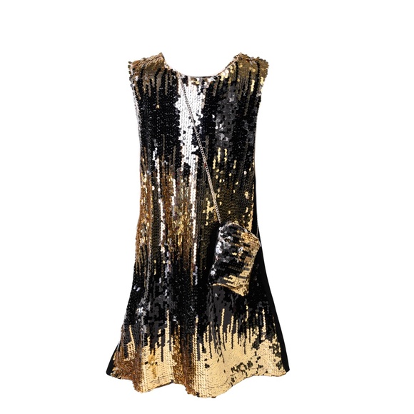 Sequin Gold & Black - Picture 1 of 2